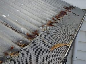 damaged gutter guard