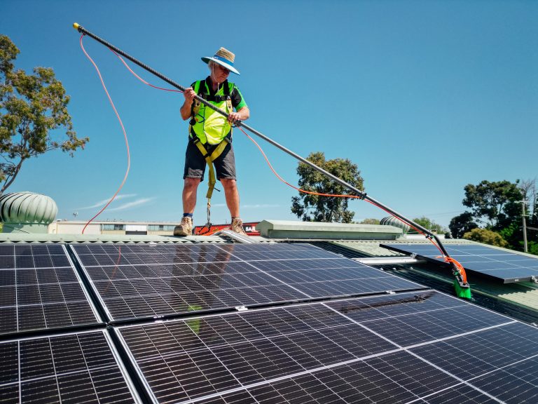 solar panel cleaning