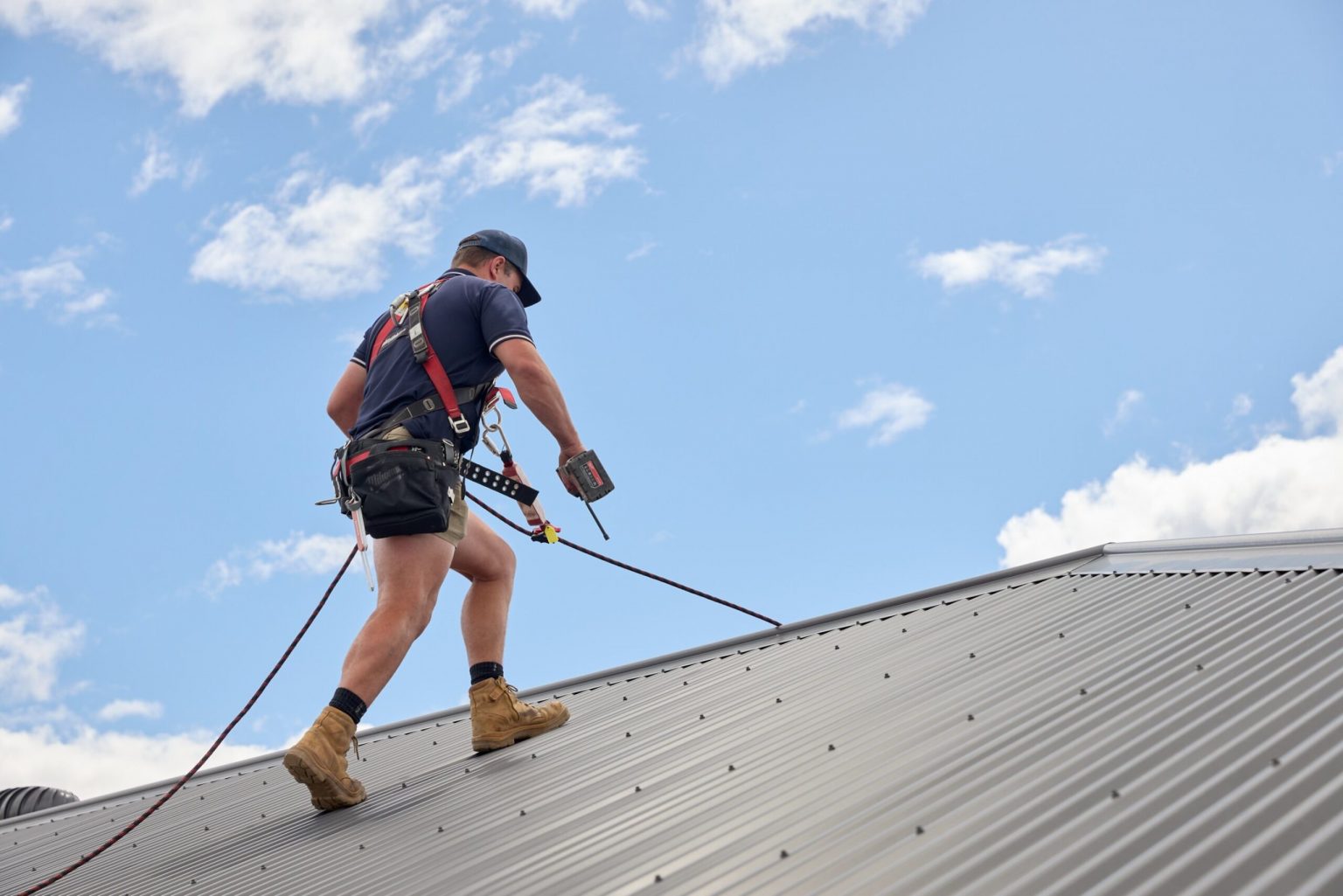 worker on roof