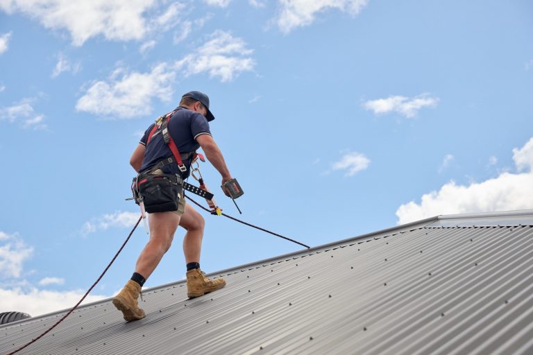 worker on roof