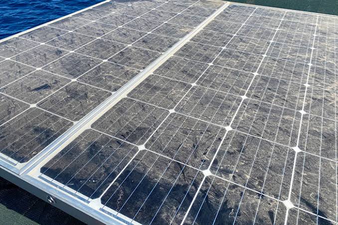 dirty solar panel